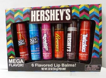 Hershey's Mega Flavor 6 Flavored Lip Balms 0.32 Oz