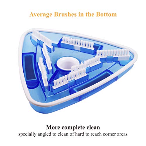 Sea-Thru Triangle Weighted Pool and Spa Vacuum Head with Swivel, Flexible Swimming Pool Vacuum Cleaner Head with Brush and EZ Clips, 11" Wide Cleaning Surface