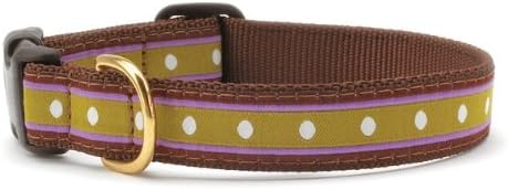 Up Country Dotty Stripe Dog Collar Med (W)