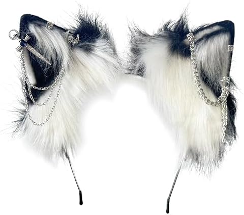 Orejas De Zorro O Lobo Hechas A Mano – Diadema De Piel Sintética Para Cosplay, Halloween Y Accesorios De Fantasía