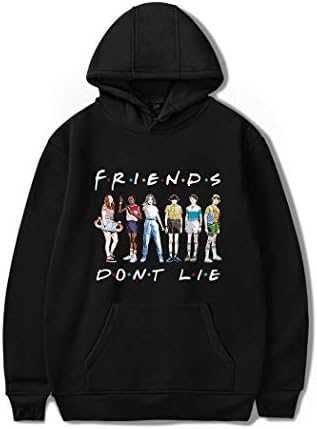 JIJUEMIU Hoodie Stranger Things Friends Don't Lie Sweatshirts Pullover Long Sleeve Top Cotton Casual