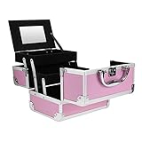 Mini Makeup Train Case Make up Organizers and Storage Travel Cosmetic Case Makeup Boxes with Compartments