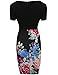 ACEVOG Women's Celebrity Elegant Chic Floral Office Work Business Party Prom Bodycon Dress