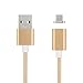 AGM Detachable Magnetic Adapter Micro USB 3.3ft High Speed Charging Cable with LED Indicator for Android Samsung HTC LG Motorola (Gold)