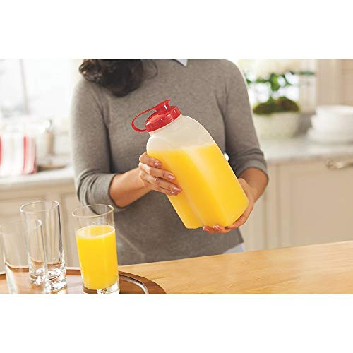 Rubbermaid 071691309215 1776349 2 Quart Servin' Saver Bottle, 1Pack, Red, Plastic Pricepulse