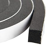 Foam Seal Tape Self Adhesive Weather Stripping Insulation Foam Neoprene Weather Stripping 1/2 Inch Wide X 3/8 Inch Thick X 13 Feet Long (2 Rolls of 6.5 Ft Long Each)
