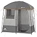 2-Room Non-Instant Shower Tent with 5-Gallon Solar Heated Shower and Removable Rainfly