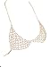 Glamaker Women's Sexy Club Rhinestone Bra Body Necklace Chain Bikini Bra Accessories Gold