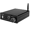 DollaTek Mini 2.1 kanaal Bluetooth 5.0 versterker HiFi stereo eindversterker Bass Class D versterker (zwart)