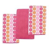 Sarahs Garden Pink 3pc Microfiber Dishcloth Set by Kay Dee Designs
