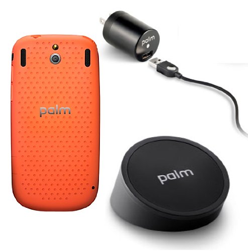 Palm Touchstone Charging Dock with Home Travel Charger and Orange Inductive Back Cover for Palm Pixi Palm Pixi Plus