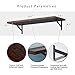 AUXLEY Wood Wall Mounted Floating Shelves Rustic Storage Bookshelf Mount Shelves Set for Bathroom, Kitchen, Bedroom, Living Room & Office | L23.6 x W7.9 ● 2 Wood Metal Brackets (Walnut Brown)