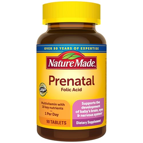 Nature Made Prenatal Multivitamin with Folic Acid, Vitamin & Mineral Supplement…
