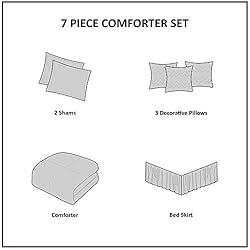 Madison Park Laurel King Size Bed Comforter Set Bed