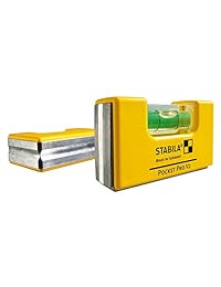 Stabila 11901 magnético Nivel de bolsillo (Pro con cartuchera Amarillo