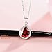 NEEMODA Gifts for Women Red Pendant Necklace for Girls Zircon Fashion Jewelry for Her Birthday Anniversary Valentines Mothers Day White Gold Plated
