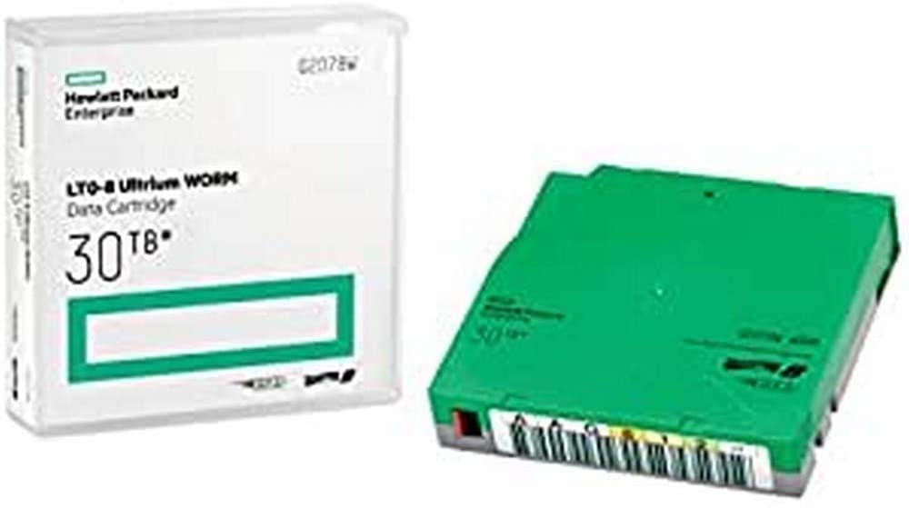 Hewlett Packard Enterprise Ultrium WORM Data Cartridge - LTO Ultrium WORM 8-12 To / 30 To - étiquettes marquables - vert - pour StoreEver LTO-8 Ultrium 30750, LTO-8 Ultrium 30750 TAA