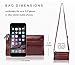 katloo Mini Cross Body Bag Cell Phone Purse for Women Genuine Leather Wristlet Wallet Clutch Purses Handbags with Shoulder Strap (Burgundy)