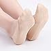 Jarseen 4 Pairs Women's No Show Liner Non Slip Nylon Hidden Socks (4Nude)
