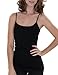 4 Pack Caramel Cantina Juniors Long Length Basic Cami (Large, Black/Charcoal/Mhg/Hg)