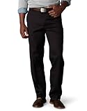 Dockers Men's Classic Fit Signature Khaki Pants D3, Black (Cotton)-Discontinued, 40W x 30L