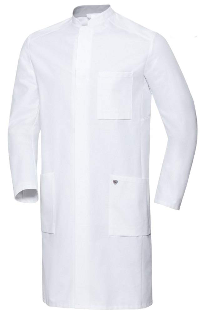 BP 1751-130-0021/41n, Men's doctor's coat, Long-sleeve, arm-lift system 205,00 g/m², Pure cotton, Color white, Size 41n