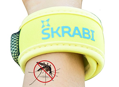 SKRABI Top Repellent Bracelet, Complete Protection from Mosquito Bites, Natural Lemon/Eucalyptus Ingredients, Long Lasting Effect, 2 Film Refills, Comfortable and Stylish SKRABI Top Repellent Bracelet, Complete Protection from Mosquito Bites, Natural Lemon/Eucalyptus Ingredients, Long Lasting Effect, 2 Film Refills, Comfortable and Stylish