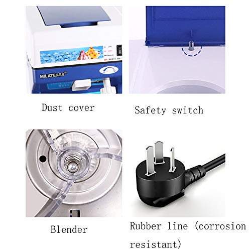 Kommerzielle Eiscrusher Maschine Vollautomatische Einstellbare Home Tabletop Ice Shaver Schneekegel Maker Restaurant… – Bild 8