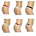 6P-12161-B-2X Just Intimates Thongs / Panties for Women (Pack of 6)
