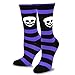 TeeHee Novelty Happy Halloween Fun Crew Socks for Women 4-Pack (Skulls)