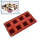Oggibox 8-Cavity Square Cube Silicone Mold for Soap, Cake, Bread, Cupcake, Cheesecake, Cornbread, Muffin, Brownie, and More…