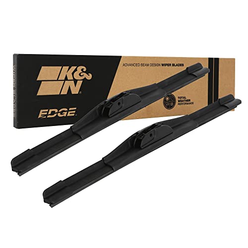 K&N EDGE Wiper Blades: All Weather Performance, Superior Windshield Contact, Streak-Free Wipe Technology: 15 (Pack of 2)