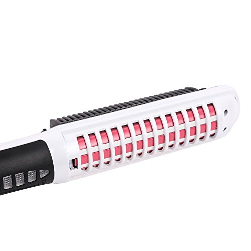 Brosse lisseur cheveux, Willdo Défriser les Cheveux Anti Scald Anti Statique Fer à lisser avec Technologie Ionique (Blanc)