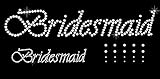 Sunnyhu 6 Sets of Clear Bridesmaid Rhinestone Iron on Hotfix Transfer (Crystal/6 Sets of Bridesmaid)