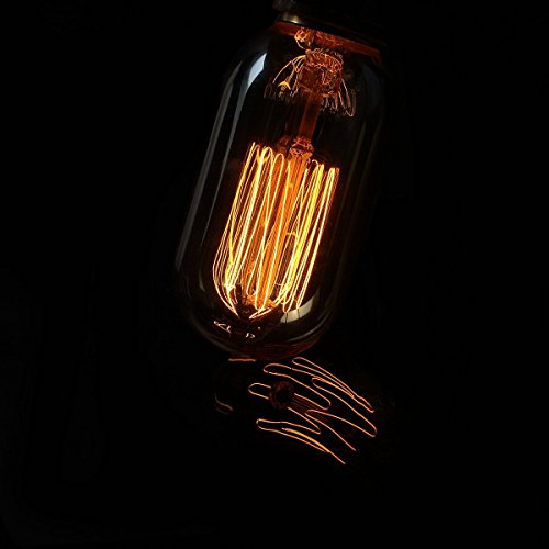 Antique Vintage bulbs,Elfeland Edison Filament Light Bulbs Dimmable 40W Classic Squirrel Cage Filament Incandescent Light Bulb 180LM E26/E27 Medium Base(2 Pack) - Thumbnail 3