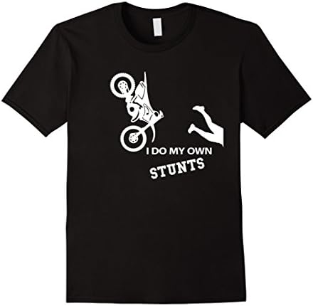 Men's I Do My Own Stunts Motorcycle Shirt - Funny Motorcycle Shirt XL Black