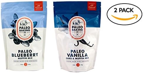 Paleo Baking Company - 2 Pack Variety - Paleo Blueberry Muffin Mix, Paleo Vanilla Cake &amp; Muffin Mix