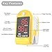 FaceLake Child Pulse Oximeter Blood Oxygen Saturation Monitor, Neck/wrist Cord, Batteries included, Yellow