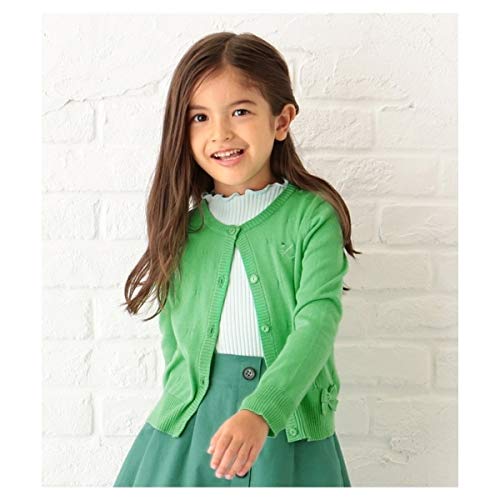 組曲 キッズ（KUMIKYOKU KIDS） 【110～170cm】クラシックカーディガン B07MWHQLGJ 黄緑系 110 １１０|黄緑系