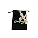 Sisfrog Crystal Rose Gold Plated Rhinestone Cross Necklace Long Chain Charms Pendant Necklace Jewelry for Women and Teens, Gifts for Birthday, Baptism, Easter
