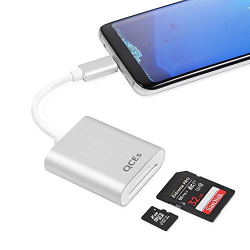 USB Type C Card Reader, QCEs USB C Card Reader Aluminum Superspeed USB 3.0 2-In-1 Card Reader for SD Card/Micro SD Card/TF Card for 2017 MacBook Pro Samsung Galaxy S8 LG G5 and more USB C Devices - Thumbnail 5