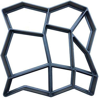HYRL Garden Pavement Mold DIY Plastic Reusable Walk Manually Road Path Maker Paving Concrete Cement Stepping Stone Paver Walk Mould,A