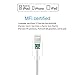 [Apple MFi Certified] (2-Pack) Lightning to USB Cable (3.5ft) for iPhone 7/7 Plus 6/6s Plus 5s/5c/5 iPad Pro Air2 ,iPad mini 4 3 2, iPod Touch 5th gen/6th gen/nano 7th gen (White)