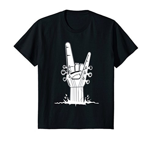 Kids rock guitar t shirt 12 black