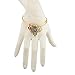 Lux Accessories Goldtone Boho Hamsa Evil Eye Slide Charm Bangle Bracelet Bracelet