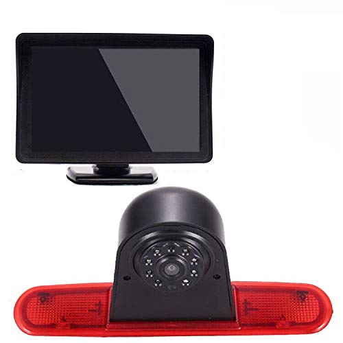 【Parking Camera Kit】4.3'' Inch TFT LCD Screen Auto Monitor + HD IR Night Vision Brake Light Rear View Camera Reversing Camera for Fiat Doblo 263 Van (2010-Present) / Opel Combo (2011-2018)