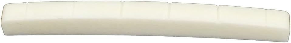 Greenten 6 String Electric Bone Nut Cattle Bone Slotted Replacement,Curved Bottom