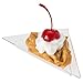Prexware Triangular Mini Dessert Plates- 48 Triangler Clear Mini Plastic Dessert Plates, Great for appetizer tabel desserts