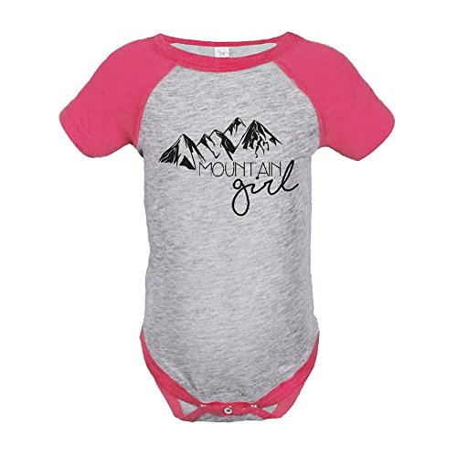 Custom Party Shop Girl's Trees Outdoors Raglan Onepiece 12 Months Pink