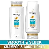 PANTENE Pro-V Smooth and Sleek Shampoo and Conditioner Set with Moroccan Argan Oil